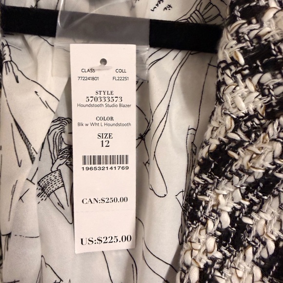 White House Black Market Houndstooth Blazer - Picture 4 of 4